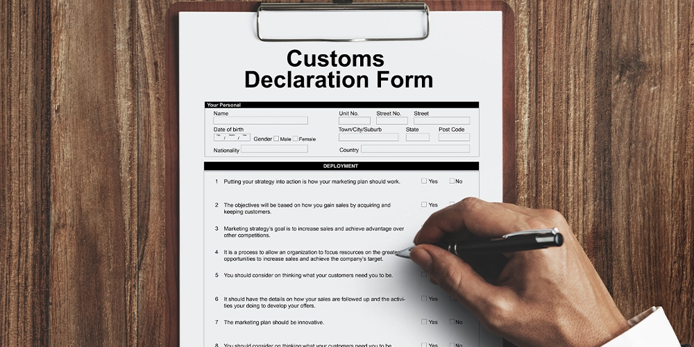 Customs Clearance Form